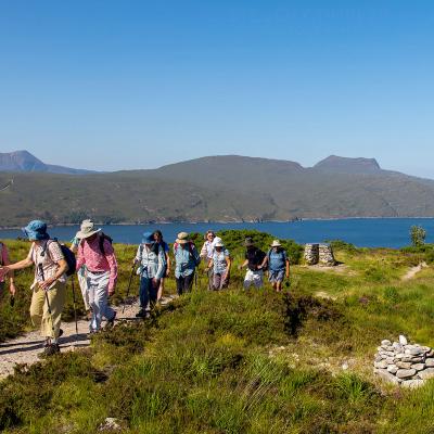 Walking up Ullapool hill path